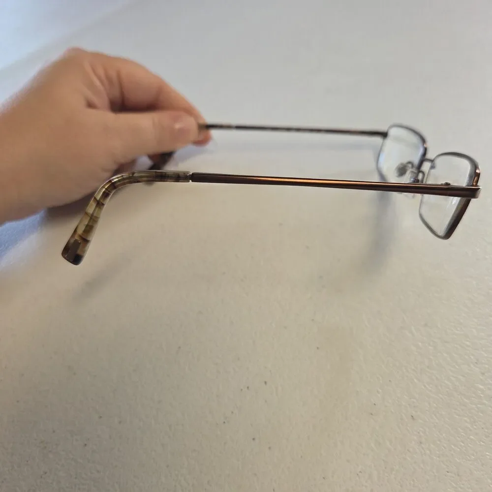 Nautica N7161 53-16-140mm Eyeglasses Satin Brown Full Rim Rectangle Frames Only